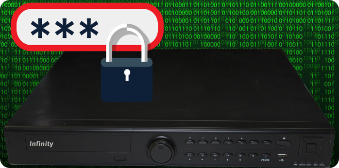 ریست کردن رمز DVR