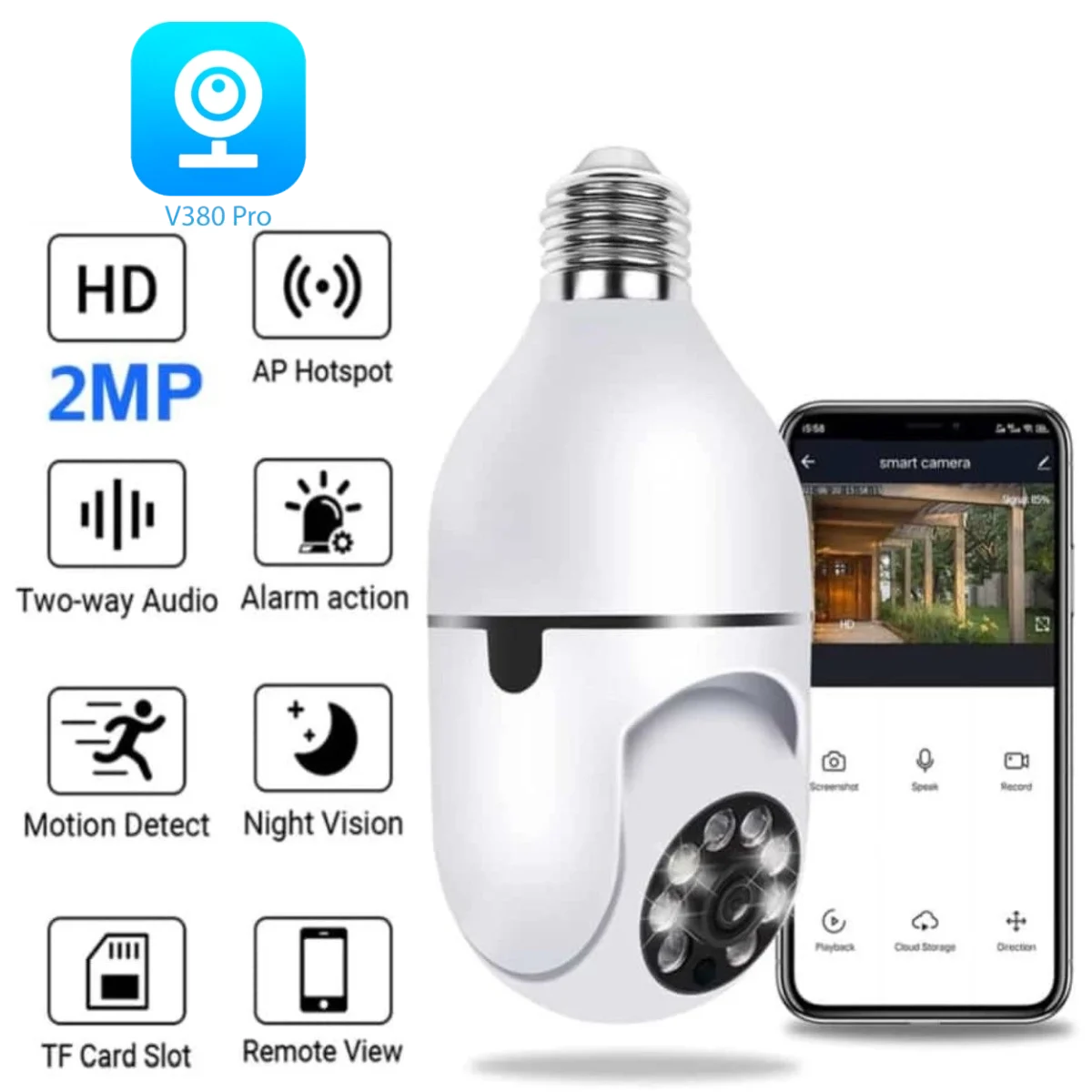 V380 bulb camera