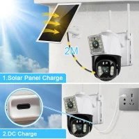 دوربین اسپیددام دولنز خورشیدی سیمکارتی V380 با یکسال گارانتی چشمان بیدار آریا بدون نیاز به نصاب با بهترین قیمت دید در شب رنگی و پلاک خوانی با باطری 1500