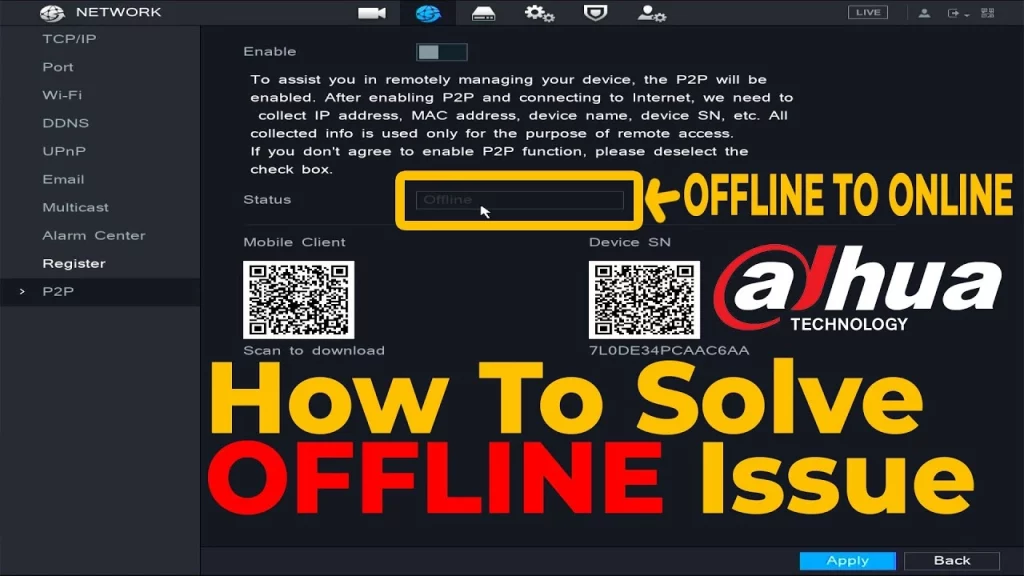 علت آفلاین شدن دوربین مدار بسته داهوا – بررسی و رفع مشکل