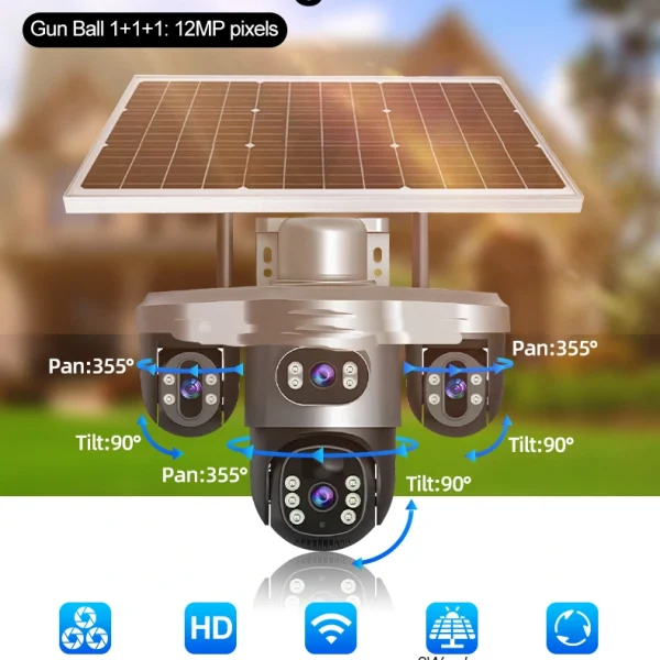 دوربین خورشیدی سه لنز V380