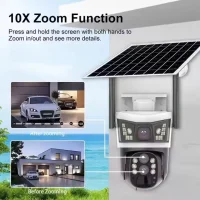 دوربین خورشیدی سیمکارتی زومدار V380 با دو لنز